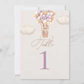 Bärenballons-Tischnummer (Rückseite)