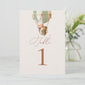 Bärenballons-Tischnummer (Stehend Vorderseite)