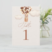 Bärenballons-Tischnummer (Stehend Vorderseite)