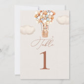 Bärenballons-Tischnummer (Rückseite)