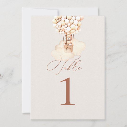 Bärenballons-Tischnummer (Vorderseite)