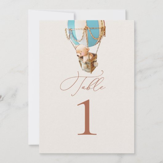 Bärenballons-Tischnummer (Vorderseite)