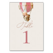 Bärenballons-Tischnummer Tischnummer (Rückseite)