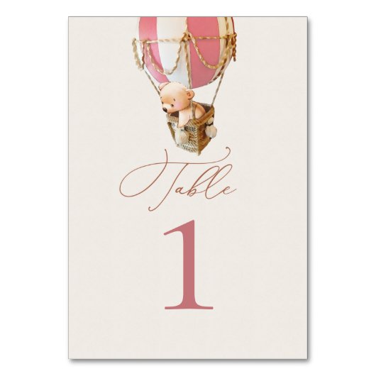 Bärenballons-Tischnummer Tischnummer (Rückseite)