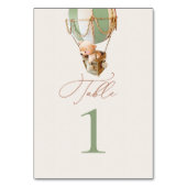 Bärenballons-Tischnummer Tischnummer (Rückseite)