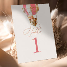 Bärenballons-Tischnummer