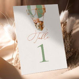 Bärenballons-Tischnummer Tischnummer