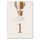 Bärenballons-Tischnummer Tischnummer (Rückseite)