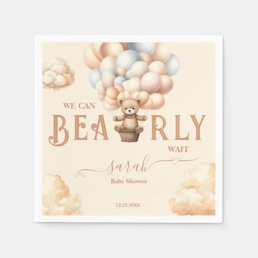 Bärenballons vom Bärengeschlecht Serviette (Vorderseite)