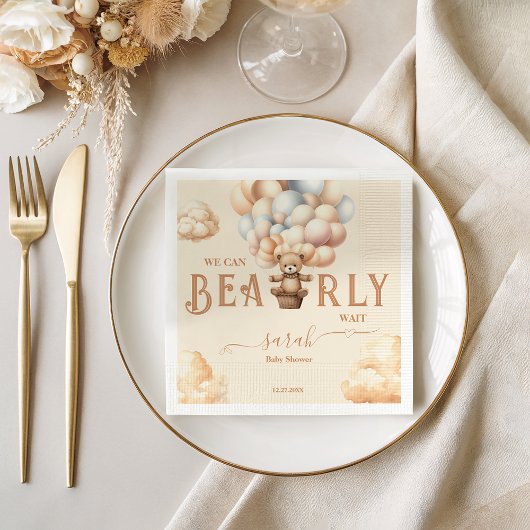 Bärenballons vom Bärengeschlecht Serviette