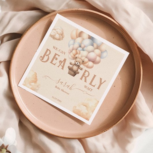 Bärenballons vom Bärengeschlecht Serviette