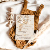 Bärenballons warten goldene, neutrale Babydusche Einladung