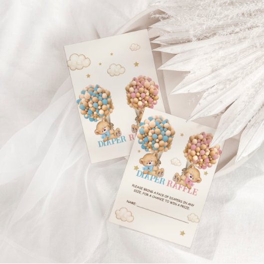 Bärenballons warten Windeln ab Begleitkarte