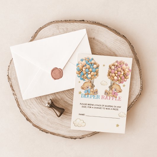 Bärenballons warten Windeln ab Begleitkarte