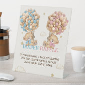 Bärenballons warten Windeln ab Sockelschild (In Situ)