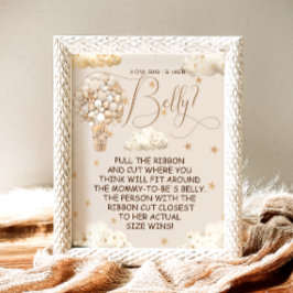 Bärenballons Wie groß ist Mommy's Bauch Game Poste Poster