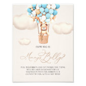 Bärenballons - Wie groß ist Mommy's Bauch - Zeiche Fotodruck (Vorne)