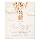 Bärenballons - Wie groß ist Mommy's Bauch - Zeiche Fotodruck (Vorne)