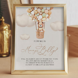 Bärenballons - Wie groß ist Mommy's Bauch - Zeiche Fotodruck