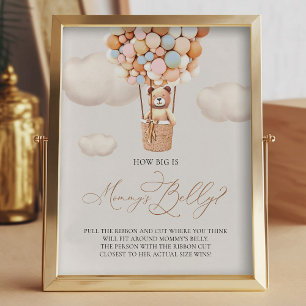 Bärenballons - Wie groß ist Mommy's Bauch - Zeiche Fotodruck