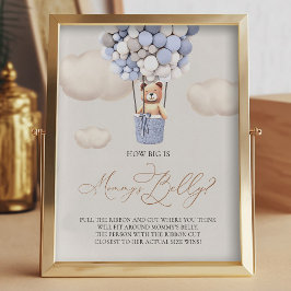 Bärenballons - Wie groß ist Mommy's Bauch - Zeiche Fotodruck