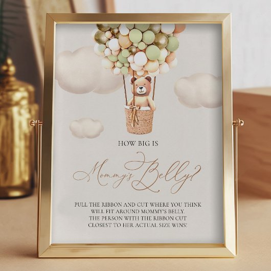 Bärenballons - Wie groß ist Mommy's Bauch - Zeiche Fotodruck