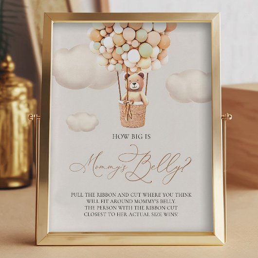 Bärenballons - Wie groß ist Mommy's Bauch - Zeiche Fotodruck