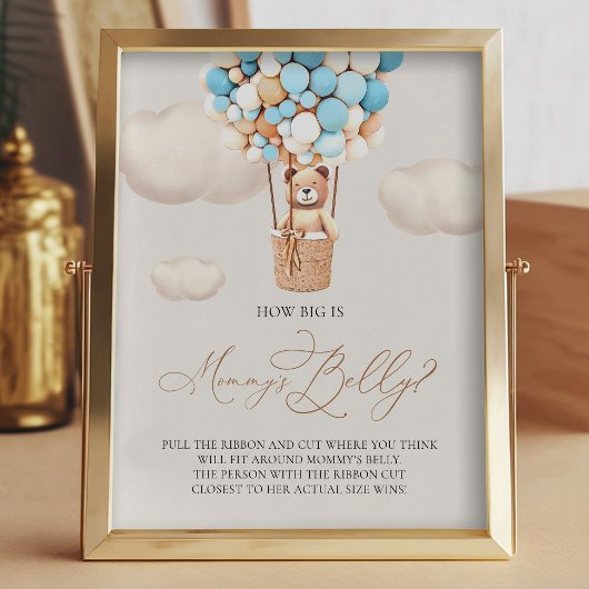 Bärenballons - Wie groß ist Mommy's Bauch - Zeiche Fotodruck