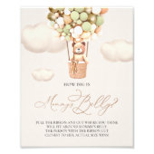 Bärenballons - Wie groß ist Mommy's Bauch - Zeiche Fotodruck (Vorne)