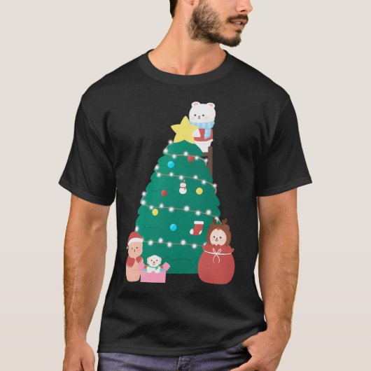 Bärenbande zu Weihnachten T-Shirt (Vorderseite)