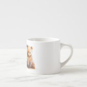 Bärenbär, Aquarellbraun, sitzender Niedlicher Bäre Espressotasse (Rechts)