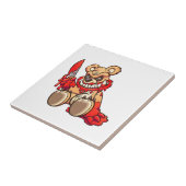 Bärenbär, blutbedeckt und mit einem Strick Fliese (Seite)