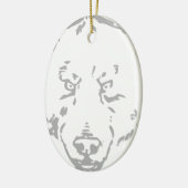 Bärenbären Brauner Tierwald Baumblatt Keramikornament (Links)