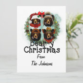 Bärenbären Feiertagskarte (Stehend Vorderseite)