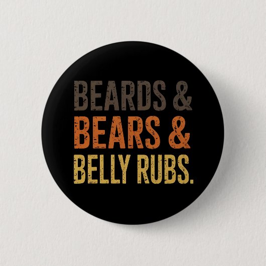Bärenbarsche Bauch Rubs LGBTQ Gay Pride Alliga Button (Vorderseite)