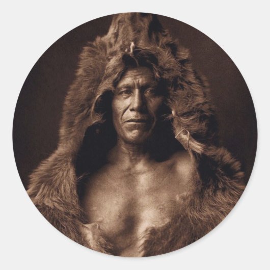 Bärenbauch - Vintag Runder Aufkleber (Vorderseite)