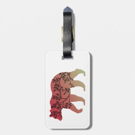 Bärenbaum Gepäckanhänger (Rückseite vertikal)