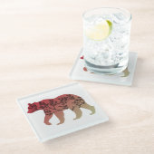 Bärenbaum Glasuntersetzer (Schrägansicht)