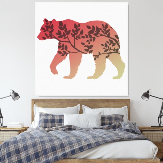Bärenbaum Leinwanddruck (Insitu (Schlafzimmer))