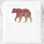 Bärenbaum Rechteckiger Aufkleber (Tasche)