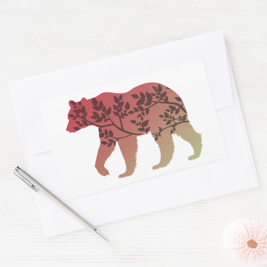 Bärenbaum Rechteckiger Aufkleber (Umschlag)