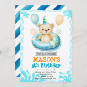 Bärenbecken-Party Einladung (Vorne/Hinten)