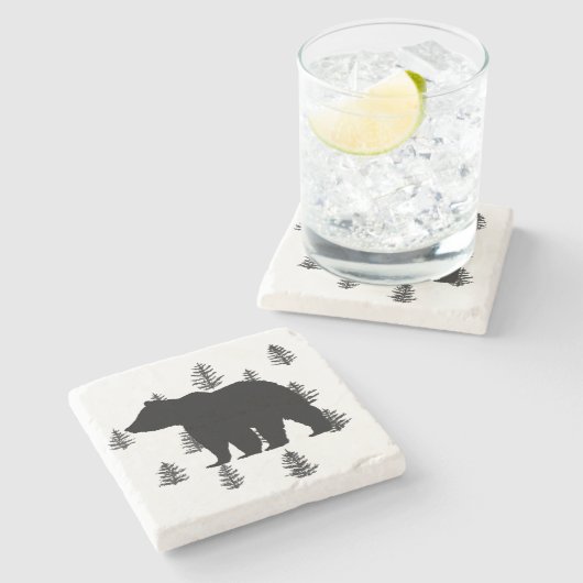 Bärenberg Marmor Stone Untersetzer (Seitenansicht)