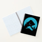Bärenberg Night Forest Silhouette Notizblock (Innenseite)