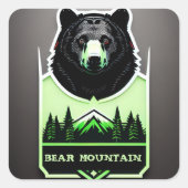 Bärenberg Quadratischer Aufkleber (Vorderseite)