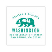 Bärenberg Silhouette Rustikale Name Rückgabeconten Permastempel (Design)