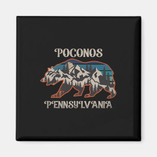 Bärenberge Poconos Pennsylvania Pa Vintage 80er Magnet