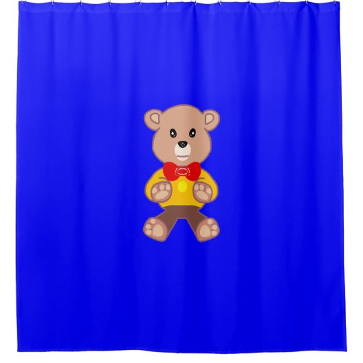 Bärenblau Duschvorhang (Vorderseite)