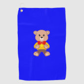 Bärenblau Golfhandtuch (Vorderseite)