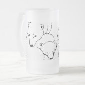 Bärenblume Tasse Glasblase Mother & Cubs Bären Tas (Vorderseite Links)